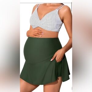 Summer Mae Maternity Swim Dress Two-Piece
 Bathing Suit W/Pockets 14 797-bb3